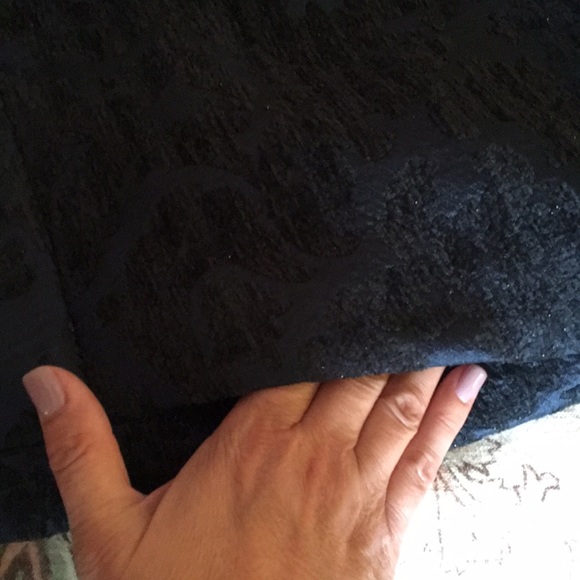 Loft navy jacquard sparkly mini skirt🌸 🌺 🌺 - Picture 5 of 5